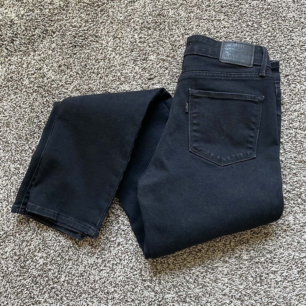 Women’s Levi’s Mid Rise Skinny Jeans Black Size 6